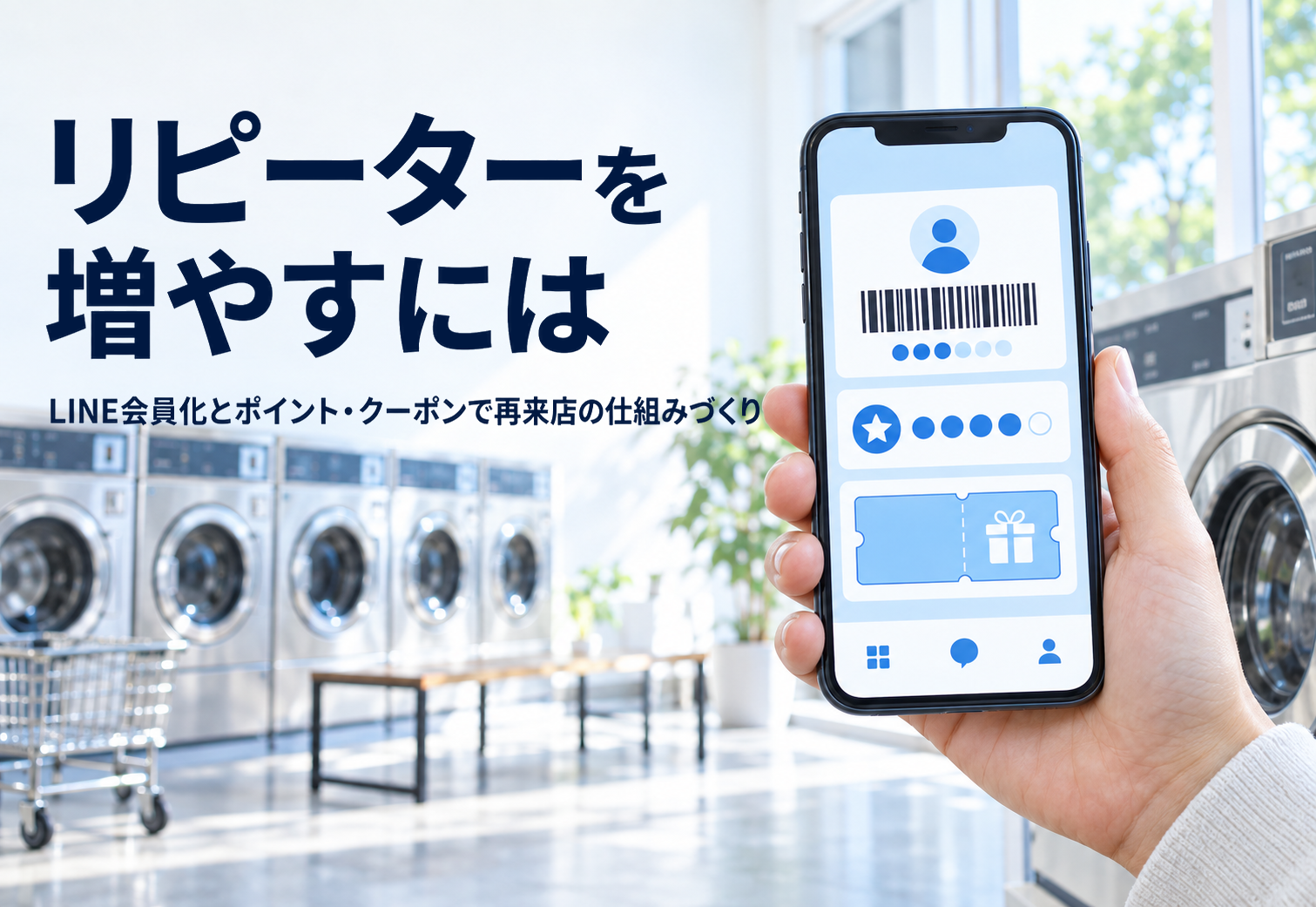 コインランドリーの常連獲得