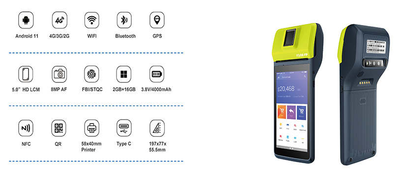 F100 FP Android POS